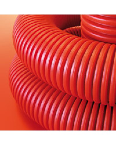 Труба гофрированная двустенная ПНД 160 мм для кабельной канализации с протяжкой DKC 121916 (50 м) в Хабаровске Труба гофрированная Pintop.ru