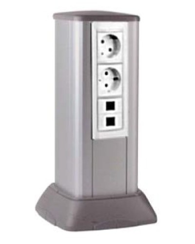 Миниколонна алюминиевая, 0.35м, цвет чёрный DKC 19533 в Хабаровске Коммутационные изделия Pintop.ru