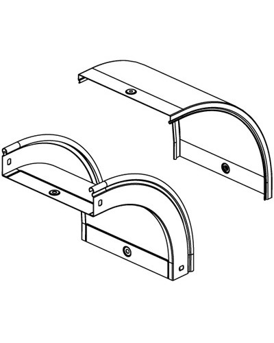 Крышка CD 90 на угол вертикальный внеш. 90° осн. 200 горячеоцинкованная DKC 38244HDZ в Хабаровске Аксессуары для лотков Pintop.ru