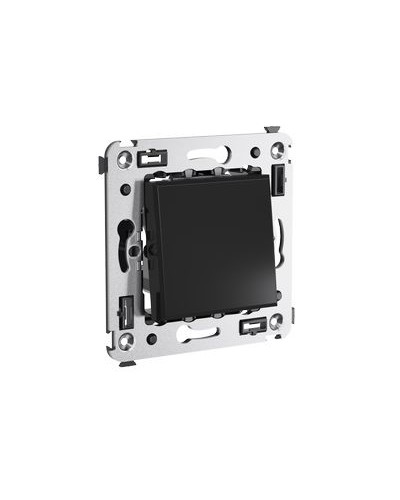 Выключатель одноклавишный в стену, Avanti, Черный квадрат DKC 4402103 в Хабаровске Аксессуары для кабель-канала Pintop.ru