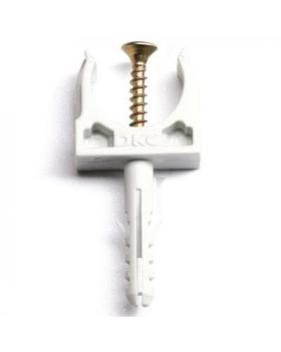 Держатель с защелкой и дюбелем, д.25 мм DKC 51325R5 в Хабаровске Держатели, клипсы, скобы Pintop.ru