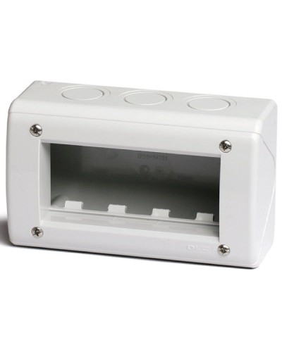 Модульная настен. коробка для эл/устан. изделий VIVA, IP40,4мод. DKC 54740 в Хабаровске Аксессуары для лотков Pintop.ru