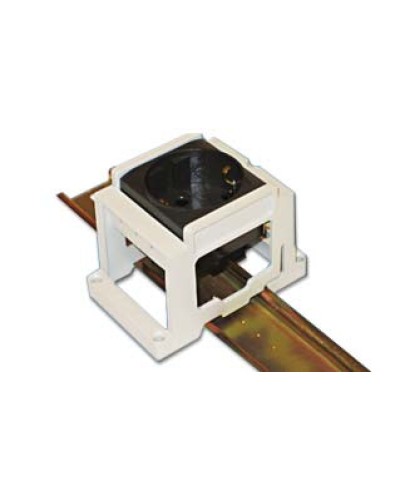 Суппорт под розетку BRAVA на DIN рейку, цвет серый RAL 7035 DKC 54840 в Хабаровске Крепежные изделия Pintop.ru