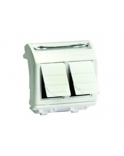 Комп.роз. RJ45 кат.6 (2 разъема 8P8C, Hyperline) Brava, белая, 2М DKC (76452B) в Хабаровске Розетки компьютерные и телефонные Pintop.ru