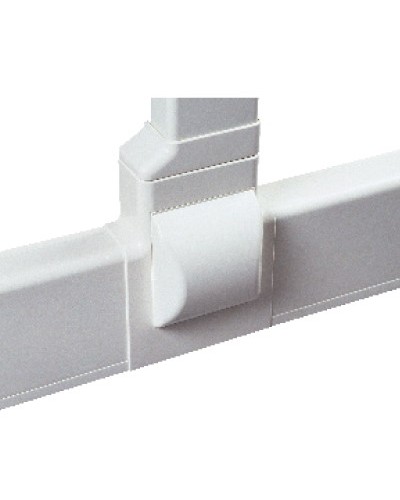 Тройник для плинтусного короба 100х40 мм с отводом на короб 90х40 мм, белый DKC AIR10047 в Хабаровске Повороты, муфты, тройники Pintop.ru