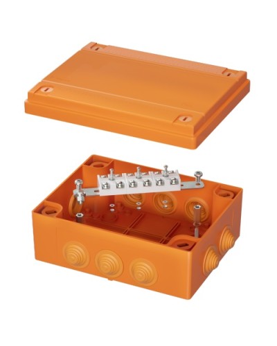 Коробка распределительная IP55, пластиковая с кабельными вводами и клеммниками 240х190х90мм DKC FSK41610 в Хабаровске Распределительные коробки Pintop.ru