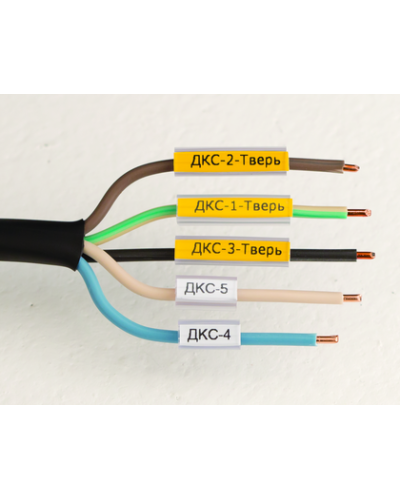 Маркировка для провода, гибкая, для трубочек. 4х30мм. Белая DKC NUTFL30 в Хабаровске Крепежные изделия Pintop.ru