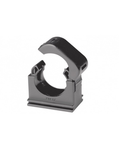 Держатель с крышкой DN 17 мм, полиамид, цвет чёрный (PASW17N) в Хабаровске Держатели, клипсы, скобы Pintop.ru