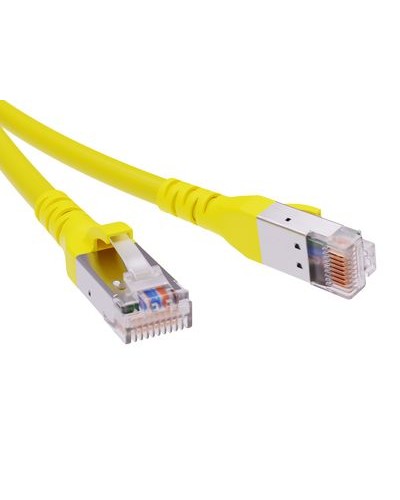 Патч-корд экранированный CAT6A SF/UTP 4х2, LSZH, желтый, 1.5м DKC RN6ASF4515YL в Хабаровске Патчкорды (медные) Pintop.ru