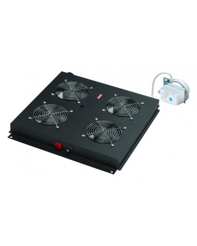 Вентилятор 4-х мод. с мех. терм., со шнуром пит. 1,8м, вилка Shuko, чер. Datarex DR-452411 в Хабаровске Вентиляторные модули Pintop.ru