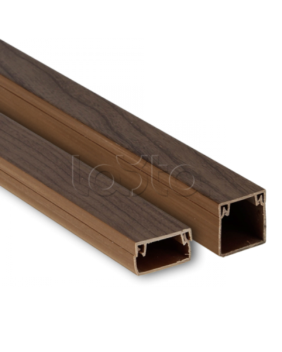 Канал кабельный (20х10) (96 м) темное дерево EKF-Plast (kk-20-10d) в Хабаровске Кабель-канал Pintop.ru