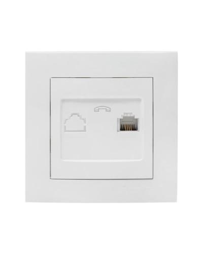 Валенсия розетка телефонная RG-11 1-местная белая EKF PROxima (EWT01-034-10) в Хабаровске Розетки компьютерные и телефонные Pintop.ru