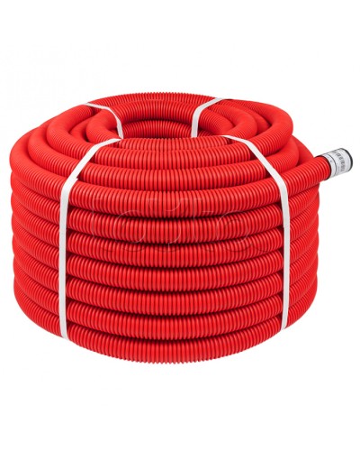 Труба гофр. двустенная ПНД/ПНД гибкая с протяжкой d40 мм (50 м) красная EKF-Plast (tg2st-40-50m) в Хабаровске Труба гофрированная Pintop.ru