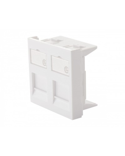 Адаптер 45 × 45 мм для 2 модулей Keystone, белый Eurolan (16H-45-03WT) в Хабаровске Модули Keystone Pintop.ru