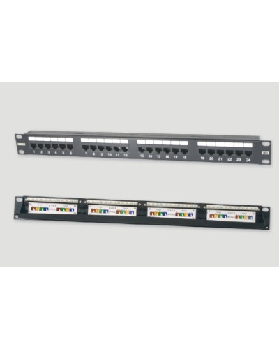 Патч-панель 19, 1U, 24xRJ45 категория 6 Eurolan (27B-U6-24BL) в Хабаровске Патч панель Pintop.ru