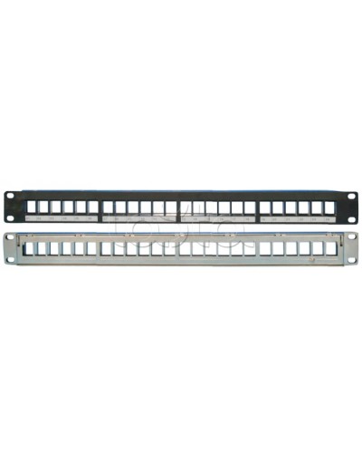 Наборная коммутационная панель 19”, 1U, 24 порта UTP/FTP Eurolan (27F-00-24BL) в Хабаровске Коннекторы Pintop.ru