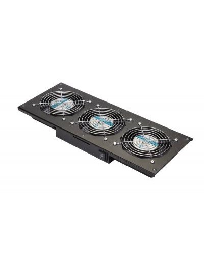 Eurolan Модуль вентиляторный потолочный, 3 вентилятора, термореле, 3 положения, черный (60A-90-11-30BL) в Хабаровске Вентиляторные модули Pintop.ru