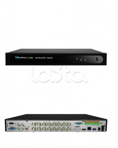 Видеорегистратор 16-канальный EverFocus VANGUARD II 16x8H в Хабаровске Видеорегистраторы гибридные Pintop.ru