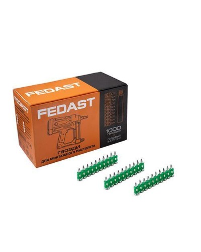 Гвозди 3,0*16 мм усиленные для монтажного пистолета (1000 шт/уп) FEDAST (fd3016eg) в Хабаровске Крепеж: Дюбели, шурупы, саморезы Pintop.ru