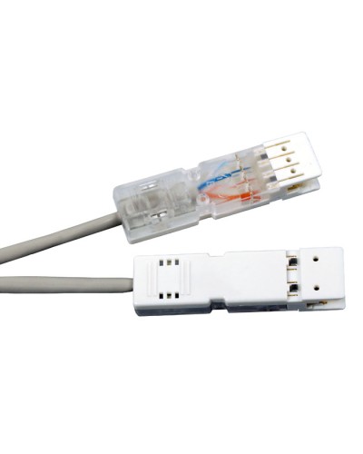 Патч-корд 110 тип-110 тип, 2 пары, Cat.5, LSZH, 2 м серый Hyperline PC-110-110-2P-C5-2M-LSZH-GY в Хабаровске Патч-корды и пигтейлы Pintop.ru