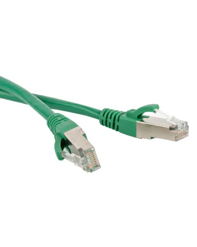 Патч-корд экранированный Hyperline PC-LPM-STP-RJ45-RJ45-C5e-3M-LSZH-GN в Хабаровске Патчкорды (медные) Pintop.ru