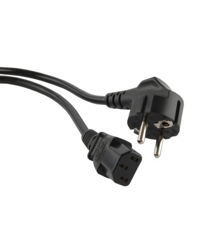 Кабель питания с заземлением Hyperline PWC-IEC13-IEC14-1,0-BK в Хабаровске Патч-корды и пигтейлы Pintop.ru