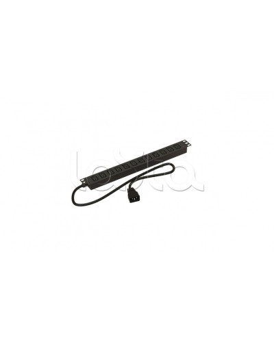 Блок розеток горизонтальный черн Hyperline (SHE19-12IEC-2.5AIEC) в Хабаровске Блоки розеток Pintop.ru