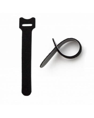 Хомут для кабеля, липучка с мягкой застежкой Hyperline WASN-210-BK-10 в Хабаровске Аксессуары для лотков Pintop.ru