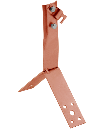 Держатель проводника круглого 6-10мм винтовой для конька h=100мм медь IEK (ZDP80-50-4-16-100) в Хабаровске Крепеж Pintop.ru