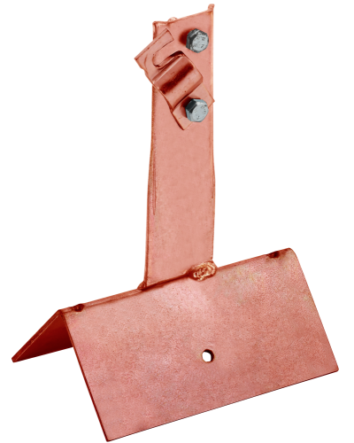 Держатель проводника круглого 6-10мм винтовой для конька широкого h=100мм медь IEK (ZDP81-50-4-16-100) в Хабаровске Крепеж Pintop.ru