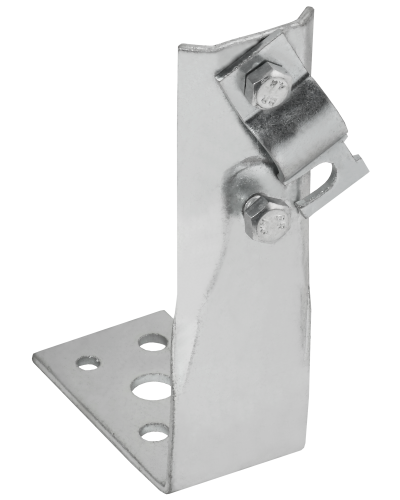 Держатель проводника круглого 6-10мм винтовой угловой h=150мм оцинкованная сталь IEK (ZDP87-11-1-16-150) в Хабаровске Крепеж Pintop.ru