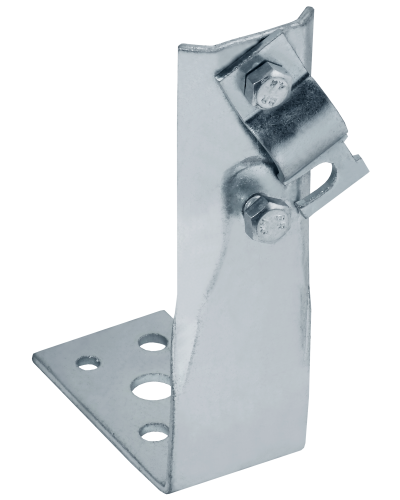 Держатель проводника круглого 6-10мм винтовой угловой h=60мм оцинкованная сталь HDZ IEK (ZDP87-14-1-16-60) в Хабаровске Крепеж Pintop.ru