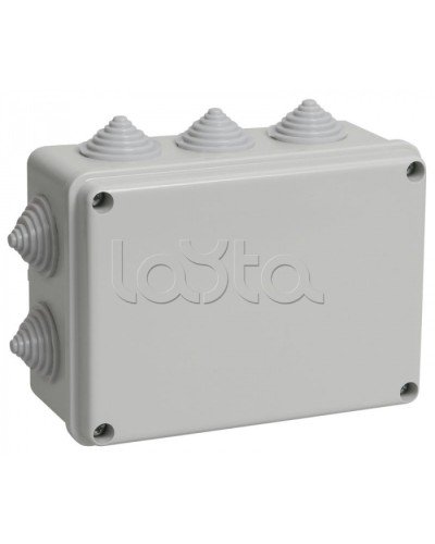 Коробка распаячная KM41241 для о/п 150x110x70мм IP44 10 кабель вводов IEK (UKO10-150-110-070-K41-44) в Хабаровске Распределительные коробки Pintop.ru