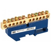 Шина N "ноль" на DIN-изоляторе ШНИ-8х12-12-Д-С IEK (YNN10-812-12D-K07)