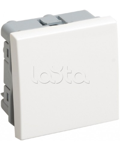 Выключатель одноклавишный (на 2 модуля) ПРАЙМЕР белый (ВКО-21-00-П) IEK CKK-40D-VO2-K01 в Хабаровске Аксессуары для кабель-канала Pintop.ru