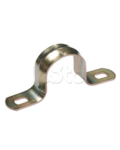 Скоба двухлапковая для крепления металлорукава d21-22 IEK (CMAT11-21-100) в Хабаровске Держатели, клипсы, скобы Pintop.ru