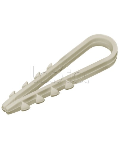 Дюбель-хомут 5-8 мм нейлон белый (100шт) IEK UHH35-5-8-100 в Хабаровске Стяжки-хомуты Pintop.ru