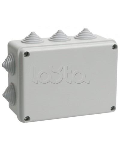 Коробка КМ41242 распаячная для о/п (RAL7035, 10 гермовводов) IEK UKO10-150-110-070-K41-55 в Хабаровске Распределительные коробки Pintop.ru