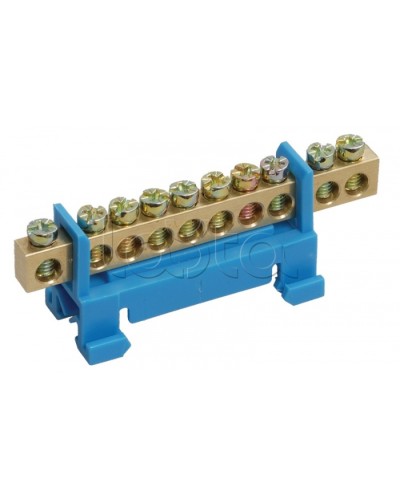 Шина нулевая с DIN-изолятором ШНИ-6x9-10-С-С IEK YNN10-69-10P-K07 в Хабаровске Клеммные колодки Pintop.ru