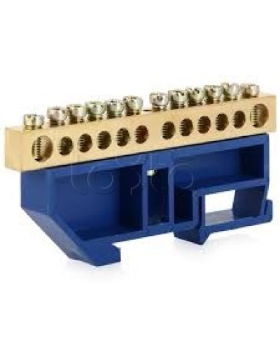 Шина нулевая с DIN-изолятором ШНИ-8x12-10-Д-С IEK YNN10-812-10D-K07 в Хабаровске Клеммные колодки Pintop.ru