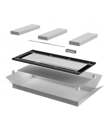 ITK LINEA E Дверь стеклянная 600мм шкафа 42U чер. (LE05-42U6X-DR) в Хабаровске Аксессуары для стоек и шкафов Pintop.ru