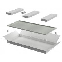 ITK LINEA N Дверь металлическая 600мм шкафа 24U сер. (LN35-24U6X-DM)