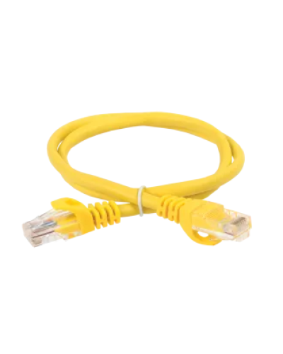 Шнур коммутационный (патч-корд), кат.5 UTP, 0,5м, жёлтый ITK (PC05-C5EU-05M) в Хабаровске Патчкорды (медные) Pintop.ru