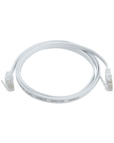 ITK Коммутационный шнур плоский кат.6 UTP 1м белый (PC08-C06U-1M-FL) в Хабаровске Патч-корды и пигтейлы Pintop.ru