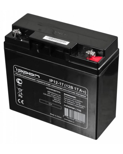 Аккумулятор свинцово-кислотный Ippon IP12-17 в Хабаровске Электротехническое оборудование Pintop.ru