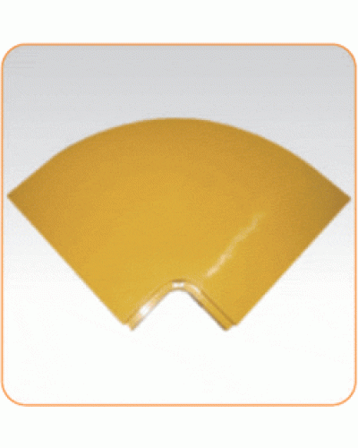 Крышка горизонтального поворота 90° оптического лотка 120 мм, желтая LANMASTER LAN-OT120-HC90C в Хабаровске Аксессуары для кабель-канала Pintop.ru