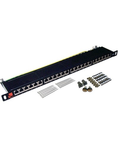Патч-панель 19, 24 порта RJ-45, категория 6, STP, 0.5U, компактная LANMASTER LAN-PPC24S6 в Хабаровске Патч панель Pintop.ru