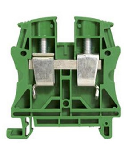 Клемма 16 мм2 однополюсная 1 вход/1 выход, шаг 12 мм, зеленая Viking Legrand 037198 в Хабаровске Клеммные колодки Pintop.ru