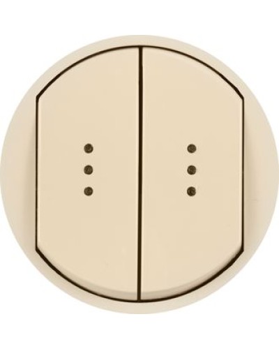 Лицевая панель для выключателя двойного с индикацией слоновая кость Celiane Legrand 066211 в Хабаровске Аксессуары для кабель-канала Pintop.ru