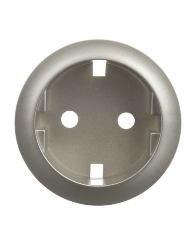 Лицевая панель для розетки 2К+З немецкий стандарт титан Celiane Legrand 068431 в Хабаровске Аксессуары для кабель-канала Pintop.ru